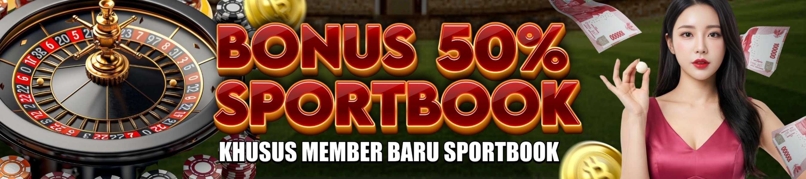 BONUS 50% SPORTBOOK,LIVE CASINO